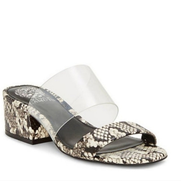 Vince Camuto Snake Print Embossed Open Toe Sandals size 8 - Picture 13 of 16